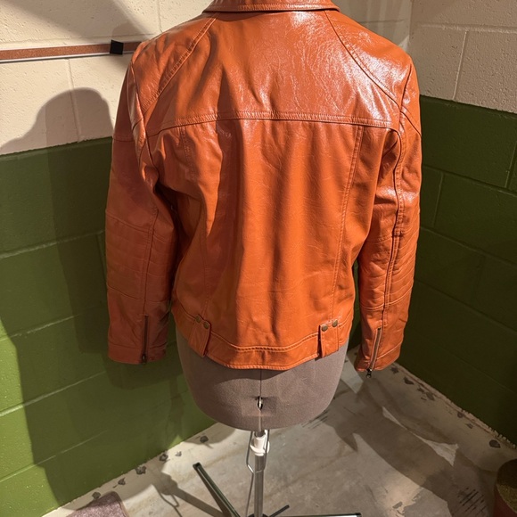 We The Free Blood Orange moto vegan Leather Jacket - Picture 6 of 7